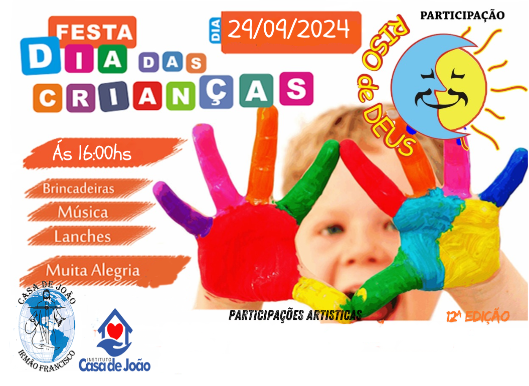 Convite da décima segunda Festa do Dia das Crianças
